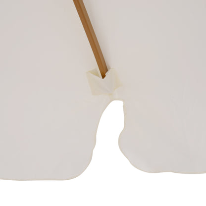 Outsunny 3.3m Elegant Wooden Parasol - Cream