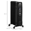 HOMCOM 1630W Digital Oil Filled Radiator, 7 Fin, Portable Electric Hea ...