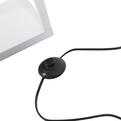 HOMCOM Standing Lamp, Floor Light with 4-Tier Storage Shelf, Reading Standing Lamp White