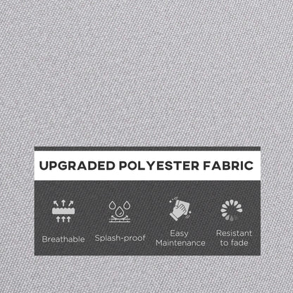 Outsunny Seat and Back Padded Cushion Set - Light Grey