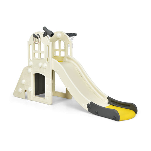 6-In-1 Toddler Climber Slide Playset-Yellow