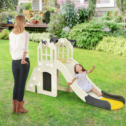 6-In-1 Toddler Climber Slide Playset-Yellow