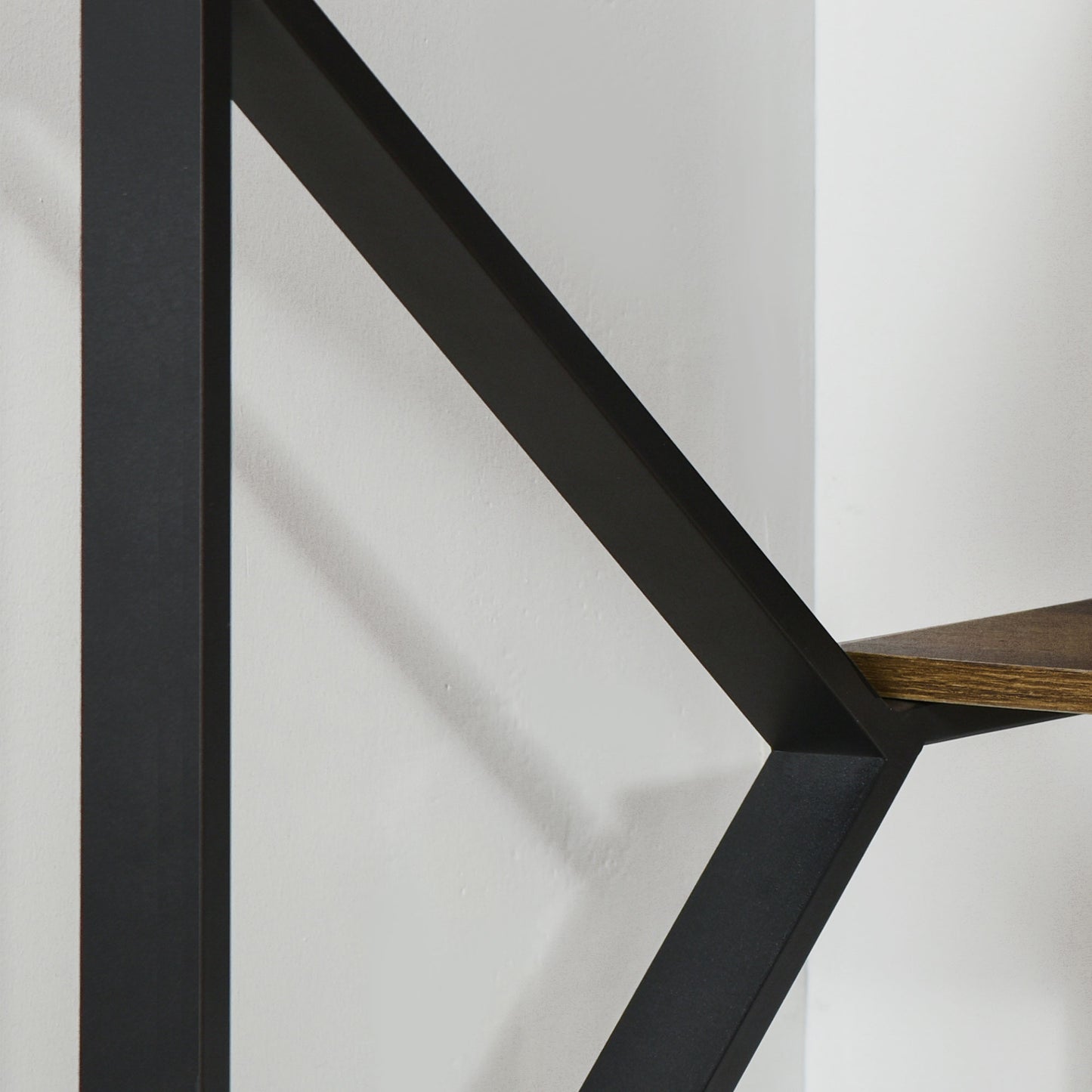 HOMCOM Writing Desk Computer Table Home Office PC Laptop Workstation Storage Shelf Black Brown Wood Effect