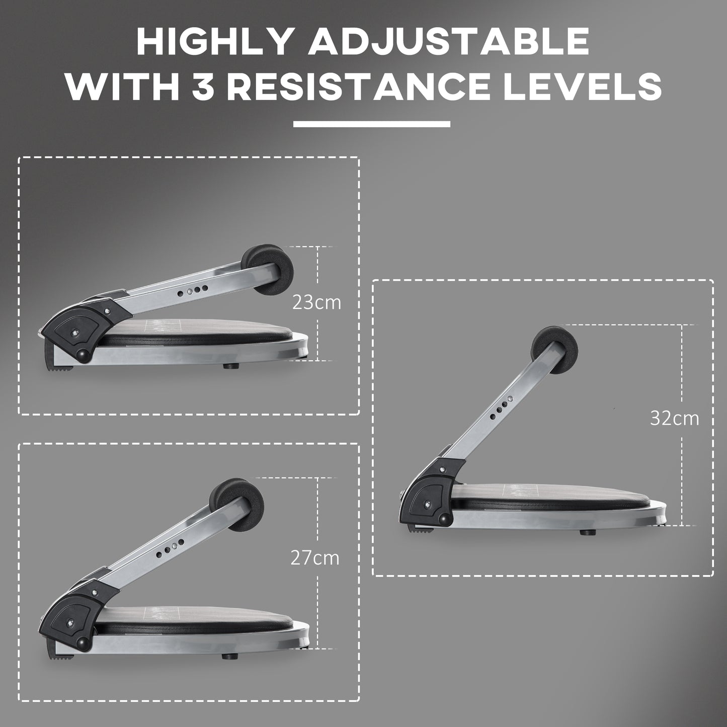 HOMCOM Abs Trainer, Ab Machine, Abs Workout Equipment, Whole Body Exercise Equipment for Home Gym