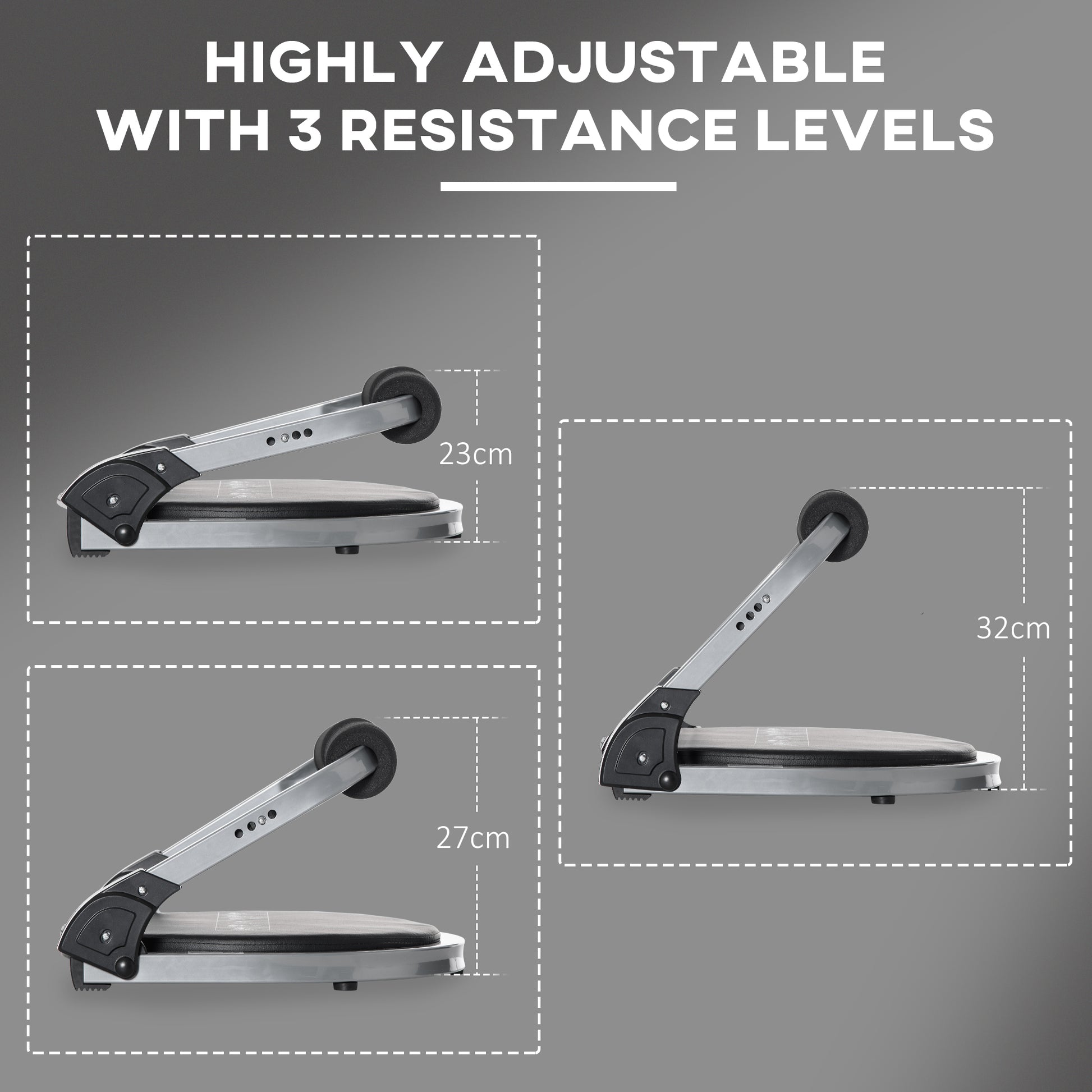 HOMCOM Abs Trainer, Ab Machine, Abs Workout Equipment, Whole Body Exercise Equipment for Home Gym