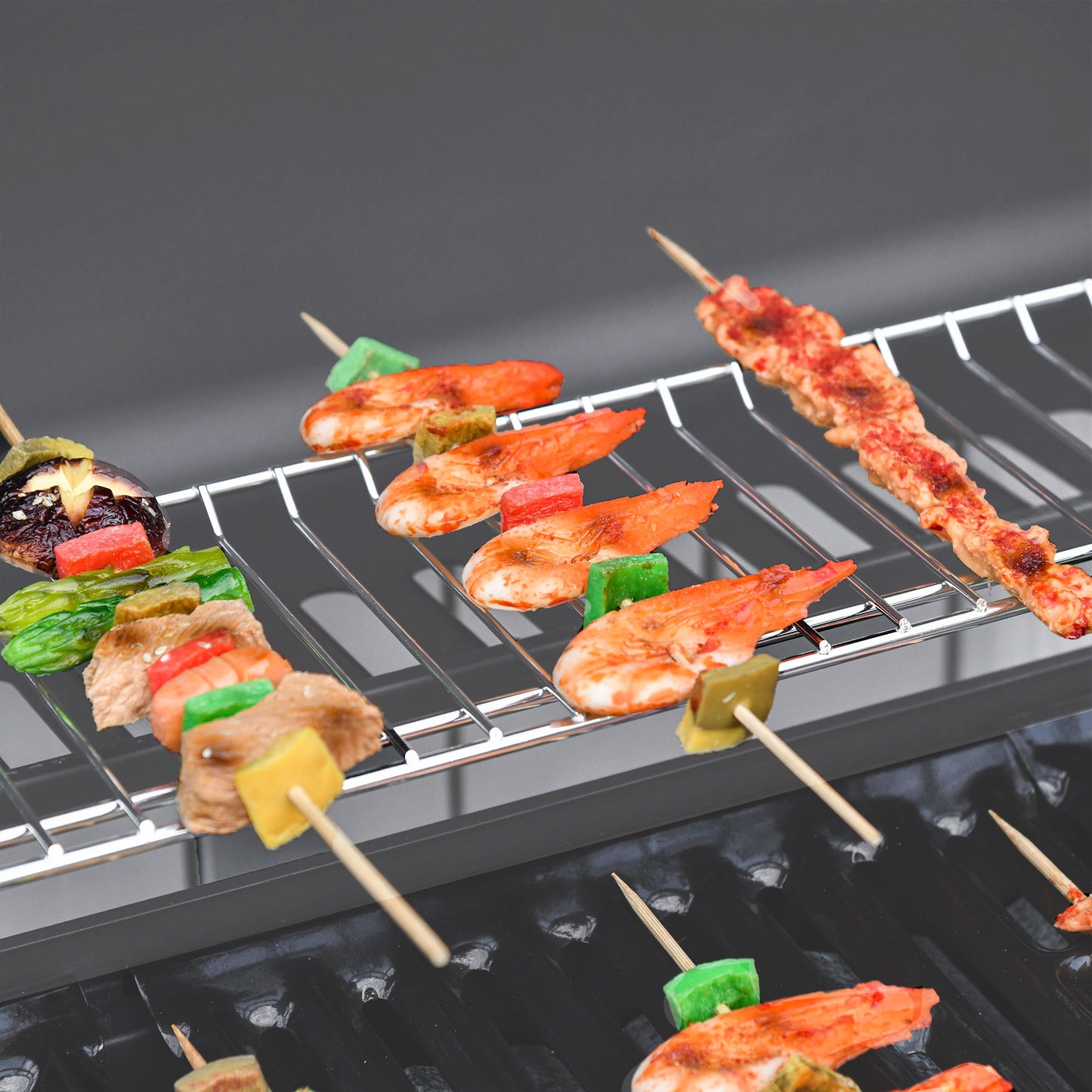 Outsunny Seven-Burner Gas BBQ Grill - Grey