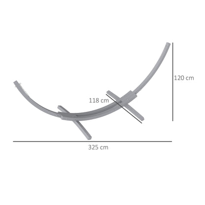 Outsunny 3.25m Wooden Hammock Stand Universal Fit Garden Picnic Camp Accessories, Grey