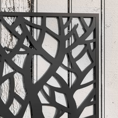 Outsunny Outdoor Metal Planter, with Back Trellis - Black