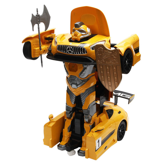 Remote Control Mercedes-Benz Transformer Robot Drifting Car-Yellow