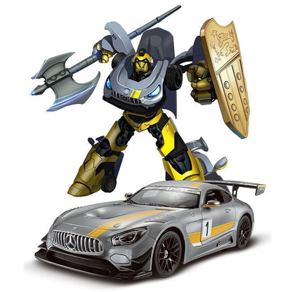 Remote Control Mercedes-Benz Transformer Robot Drifting Car -Gray