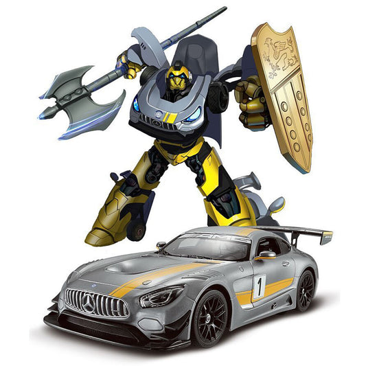 Remote Control Mercedes-Benz Transformer Robot Drifting Car -Gray