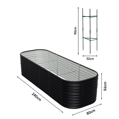 Oval Galvanised Steel Raised Garden Bed