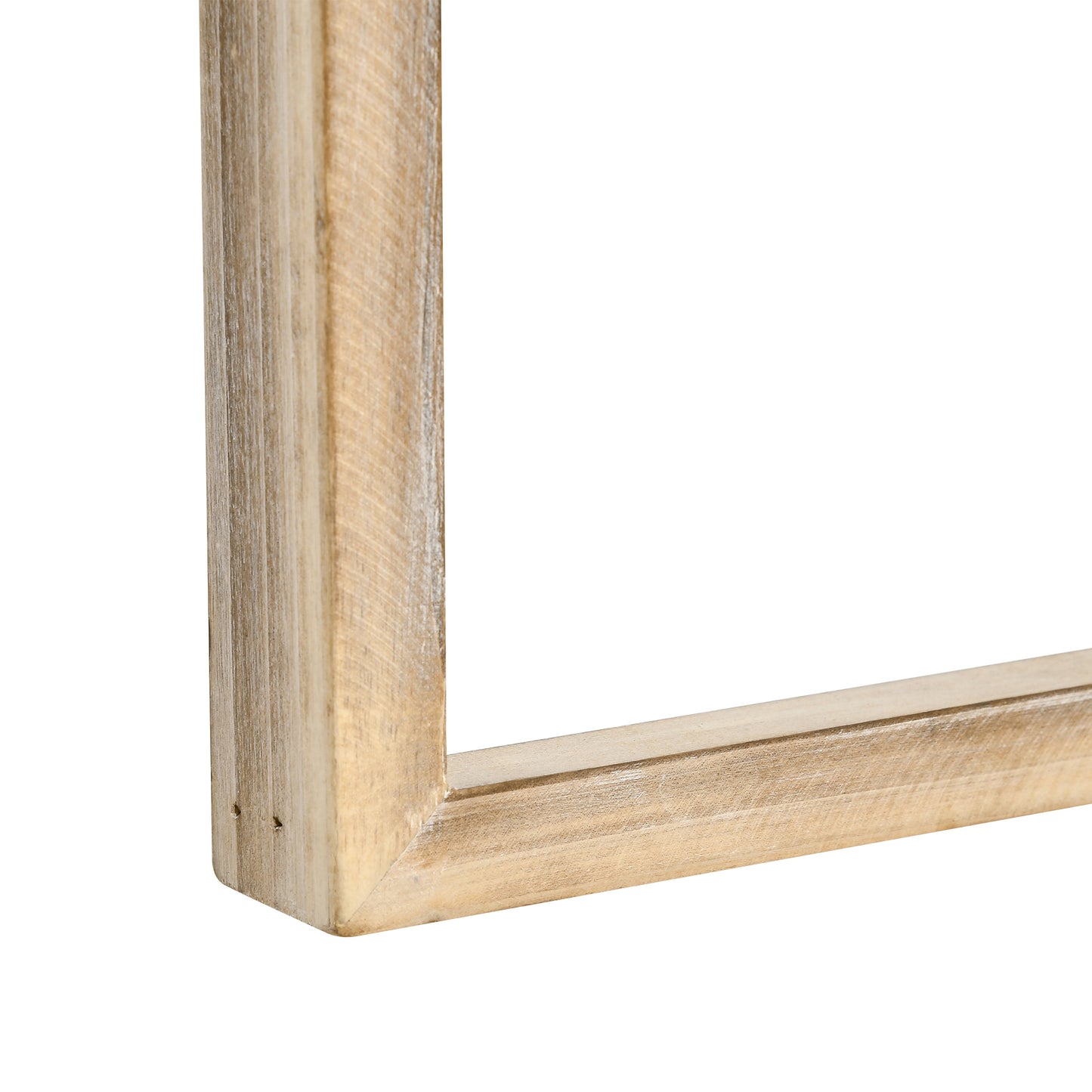 HOMCOM Vintage Large Wall Clock with Roman Numerals, 60cm/24 Inch Silent Non Ticking Metal Wood Clocks for Living Room Kitchen, Distressed White