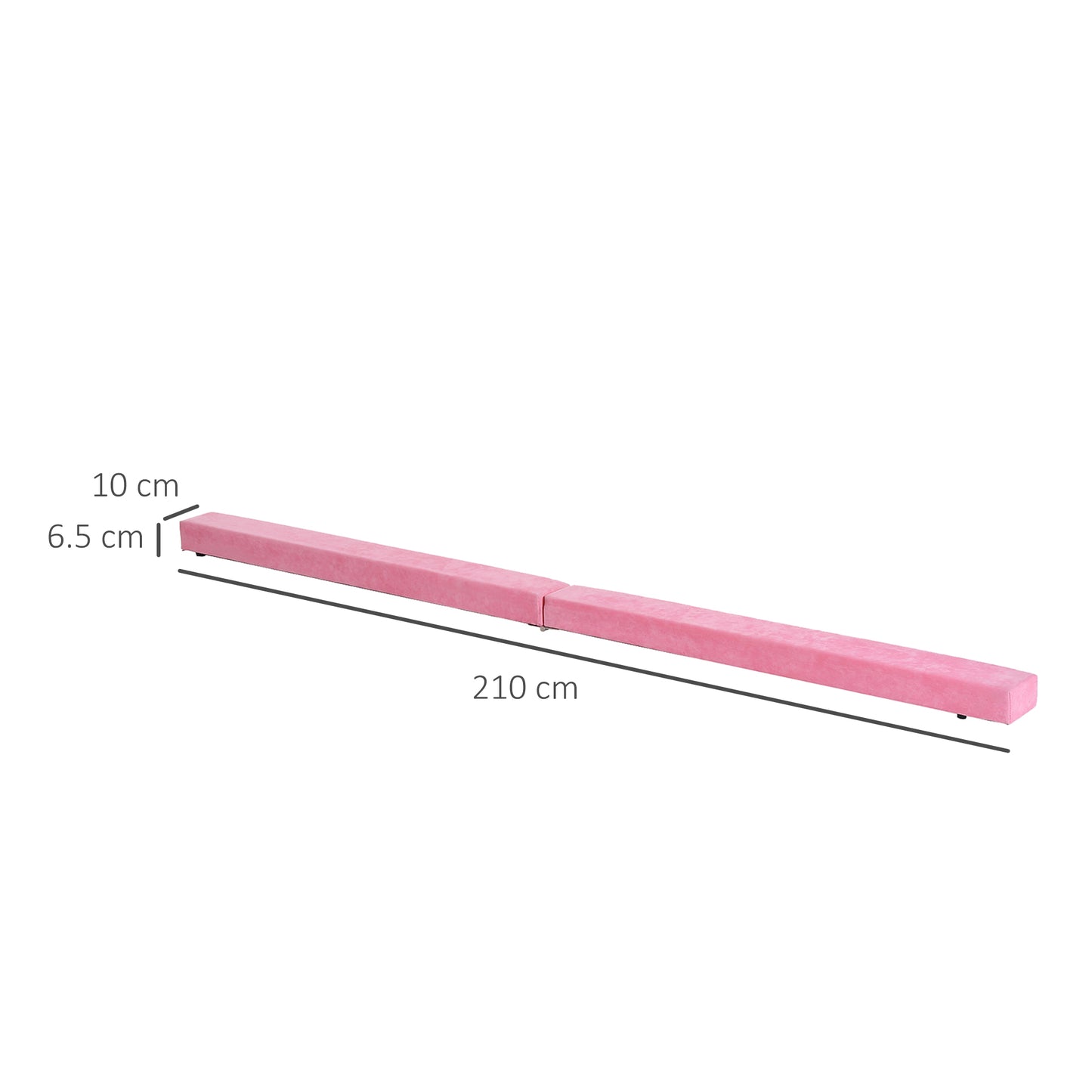 HOMCOM Balance Beam Trainer, 2.1 m-Pink  