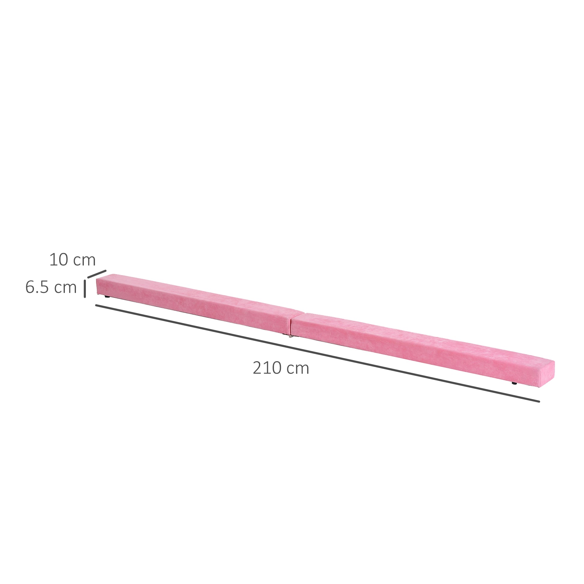 HOMCOM Balance Beam Trainer, 2.1 m-Pink  