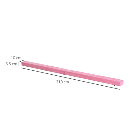 HOMCOM Balance Beam Trainer, 2.1 m-Pink  
