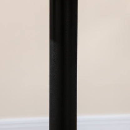 HOMCOM Round Dining Table, Modern Dining Room Table with Steel Base, Non-slip Foot Pad, Space Saving Small Dining Table, Black