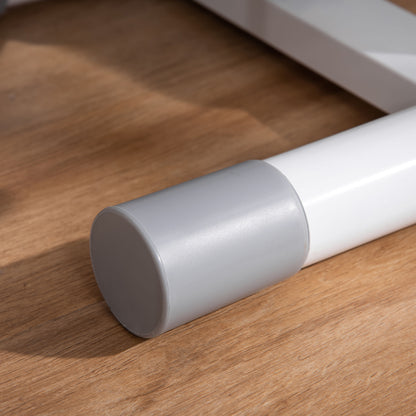 HOMCOM Adjustable Twist Stepper Aerobic Ab Exercise Fitness Workout Machine w/ LCD Screen, Height Adjust Handlebars for Home Gym, White