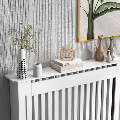 HOMCOM Minimalist Contemporary Radiator Covers MDF Radiator Cover 112x81x19cm White