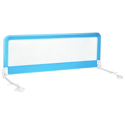 Toddler Safety Bed Rail with Adjustable Height and Durable Mesh Cloth-Blue