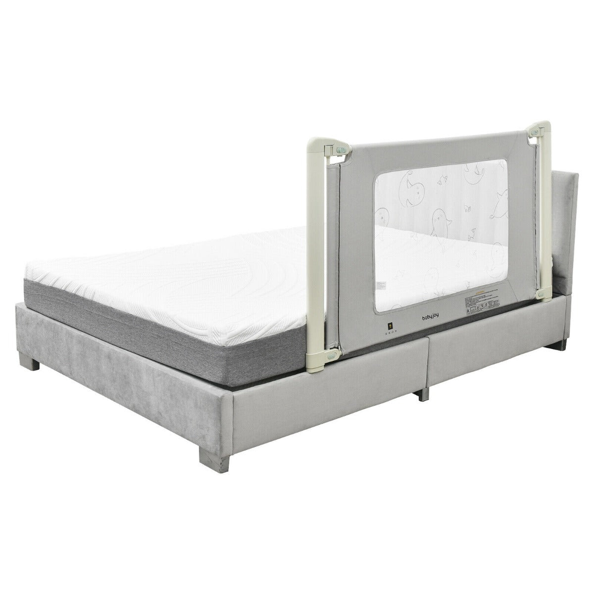 Baby Bed Rail Guard with Double Safety Lock for Queen Size-Size 1