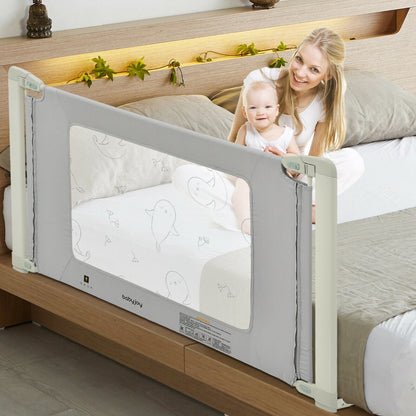 Baby Bed Rail Guard with Double Safety Lock for Queen Size-Size 1