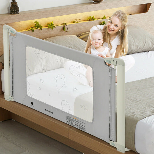 Baby Bed Rail Guard with Double Safety Lock for Queen Size-Size 1