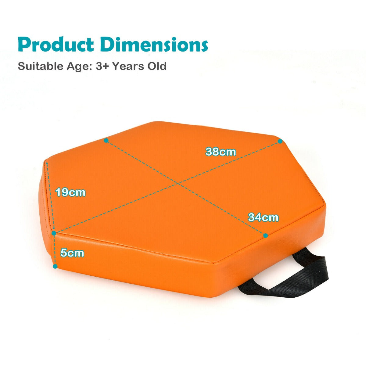6 Pieces Kids Foam Seat Floor Cushions with Handle-Colourful