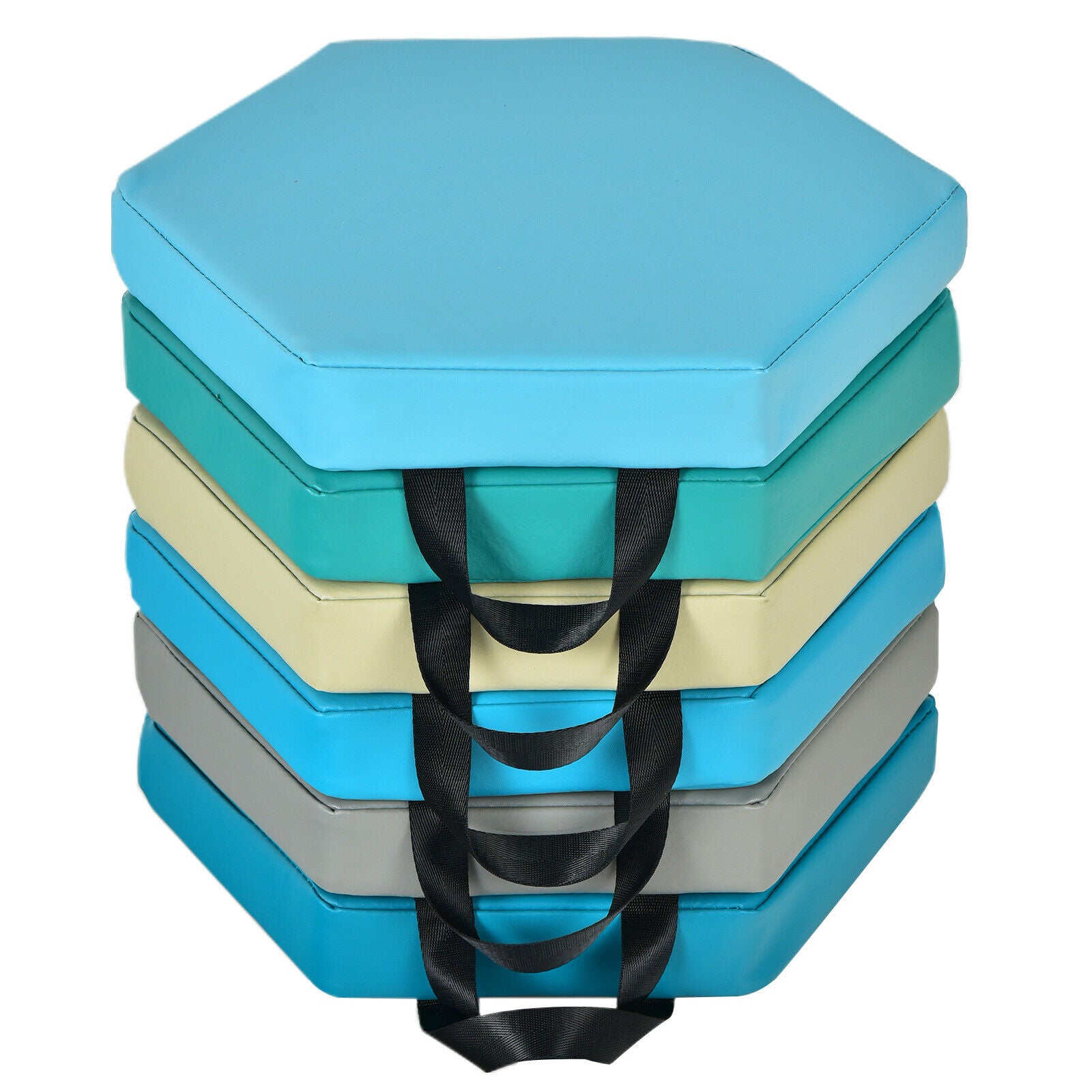 6 Pieces Kids Foam Seat Floor Cushions with Handle-Morandi