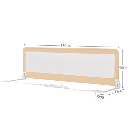 Universal Folding Bed Rail with Safety Strap-Beige