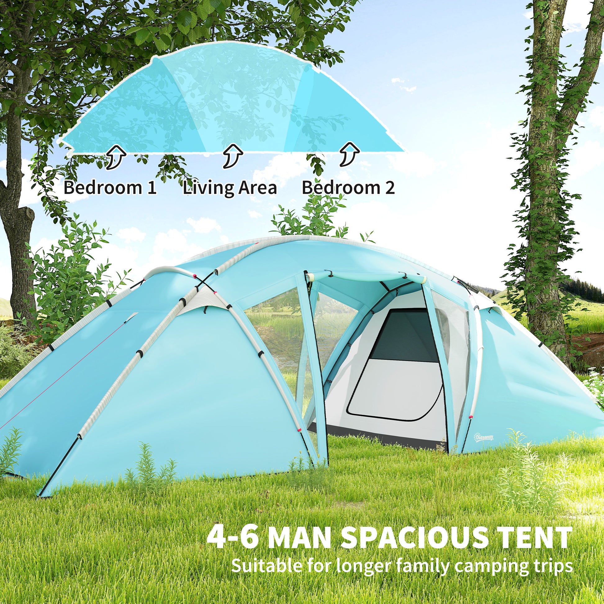 Camping Tent With Tunnel Tunnel Tent Tent With Sitting Area