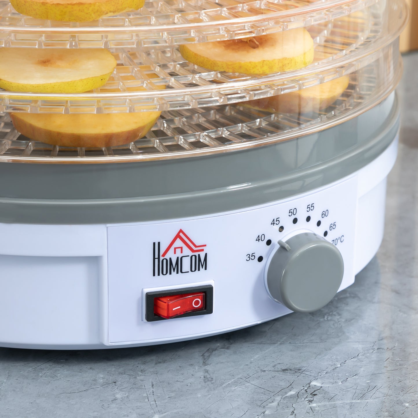 HOMCOM 5 Tier Food Dehydrator, 245W Food Dryer Machine with Adjustable Temperature Control for Drying Fruit, Meat, Vegetable, Jerky and Pet Treat