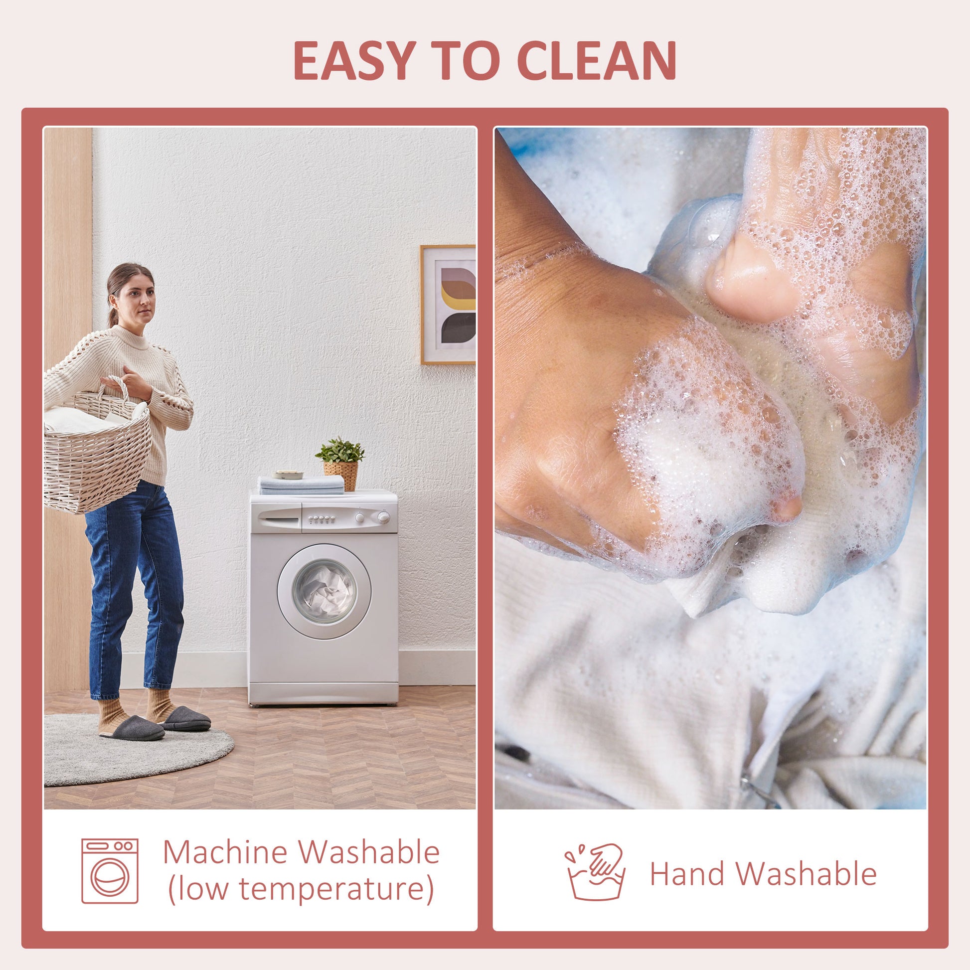 HOMCOM Flannel Fleece Throw Blanket, Fluffy Warm Throw Blanket, Striped Reversible Travel Bedspread, Double Size, 203 x 153cm, Pink