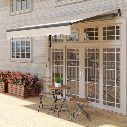 Outsunny 2.5 x 3m Electric/Manual Awning, with Remote - Beige