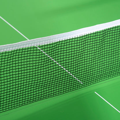 HOMCOM 182cm Mini Tennis Table Folding Ping Pong Table with Net Multi-Use Table for Indoor Outdoor Game, Green