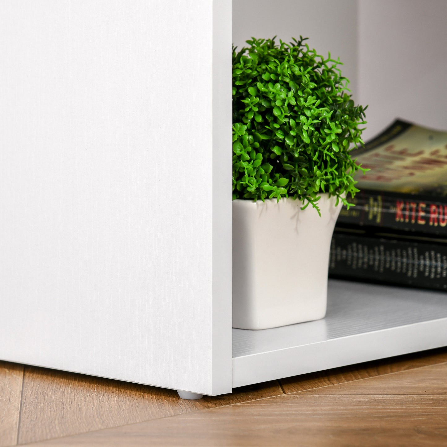 HOMCOM 120cm Computer Desk Writing Table PC Workstation Study Laptop Stationery w/ 3 Shelf & Drawers White