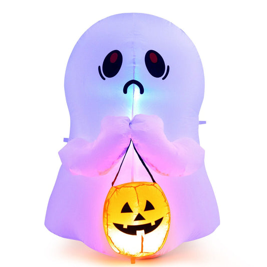 Halloween Inflatable Dimming Ghost Holding Pumpkin Lantern