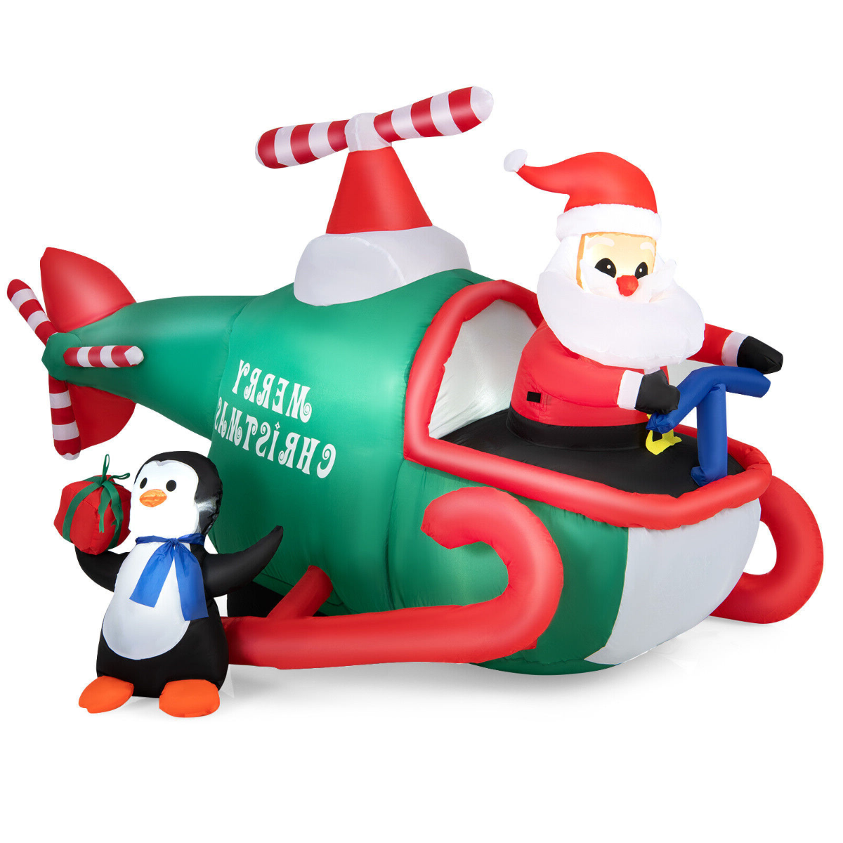 Inflatable Christmas Santa Claus with LED Lights for Indoor Outdoor