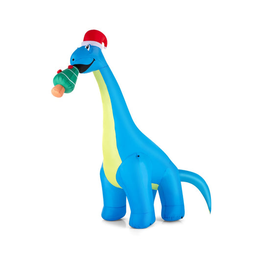 310 cm Christmas Inflatable Dinosaur Bite Gift with Hat