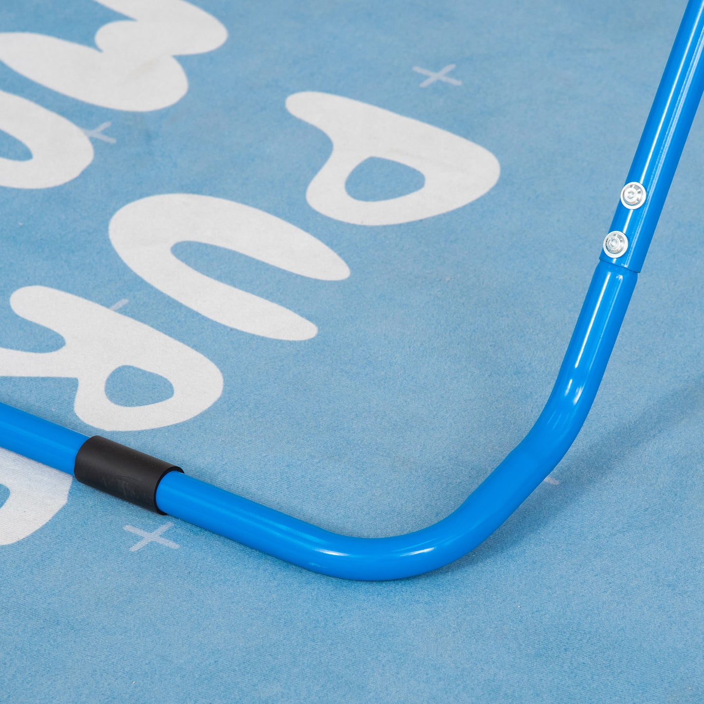 HOMCOM Gymnastics Bar for Kids, Folding Horizontal Bars with Adjustable Height, Training Bar with Triangle Base, Blue