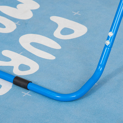 HOMCOM Gymnastics Bar for Kids, Folding Horizontal Bars with Adjustable Height, Training Bar with Triangle Base, Blue