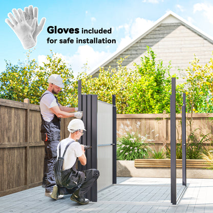 Outsunny 5.3 x 8.5ft Galvanised Steel Garden Shed, Metal Shed with Roof Windows, Leakage Holes and Lockable Wide Door for Outdoor Patio Tool Storage