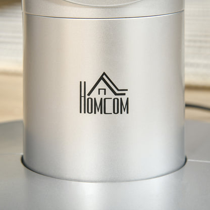 HOMCOM Oscillating Tower Fan for Bedroom with Anion, 3 Speed, 12h Timer, LED Sensor Panel, Remote Controller, 39", Silver