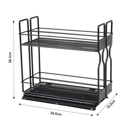 Slide-Out Metal Spice Rack for Cabinet