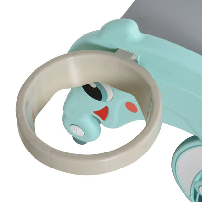 HOMCOM 3-in-1 Kids Slide with Basketball Hoop, Equipment Playground Toy, Toddler Slide Toddler Climber Slide Playset, Age 1.5-3, Green