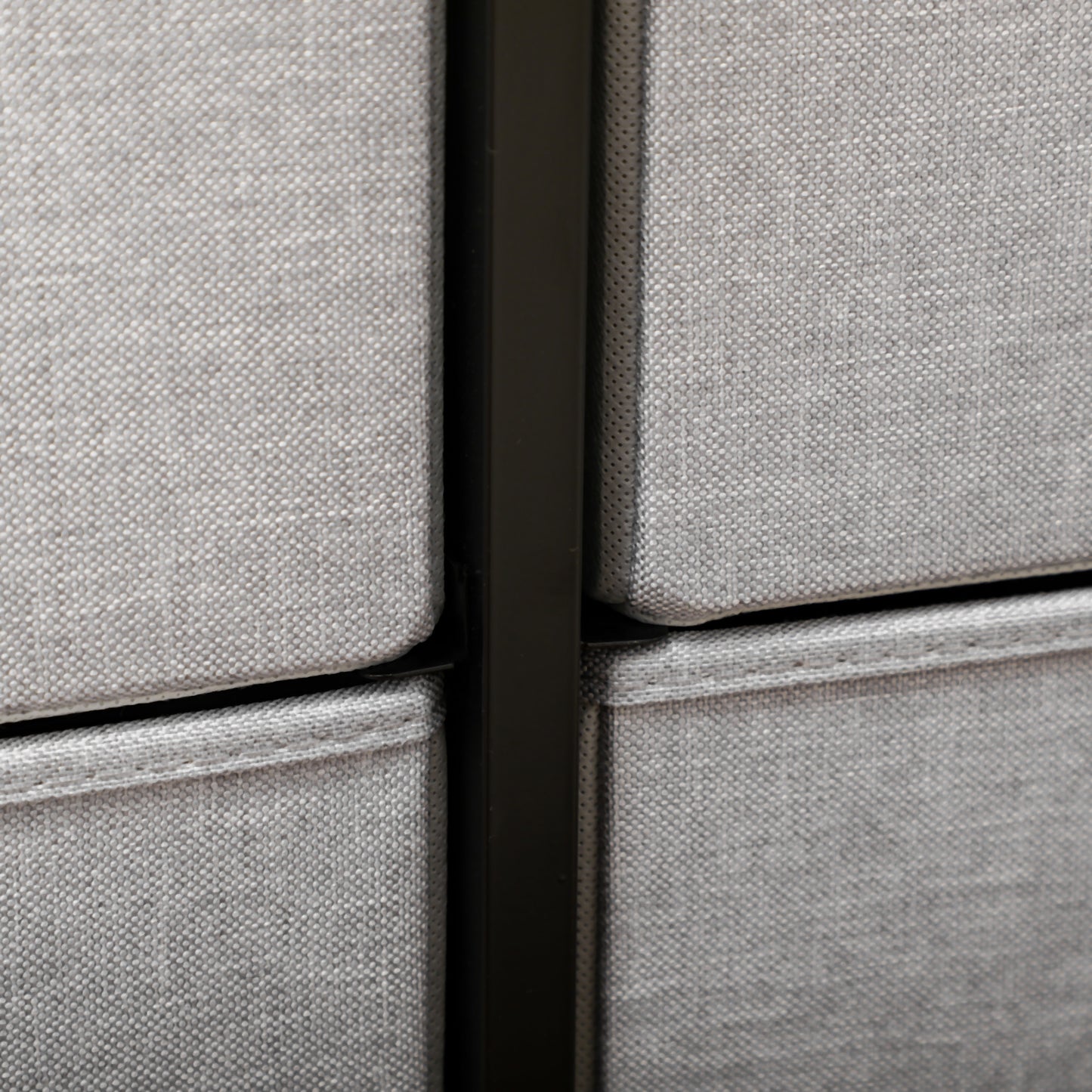 HOMCOM Chest of Drawers, Fabric Storage Drawers, Industrial Bedroom Dresser w/8 Fabric Drawers, Steel Frame, Wooden Top for Nursery, Living Room Grey