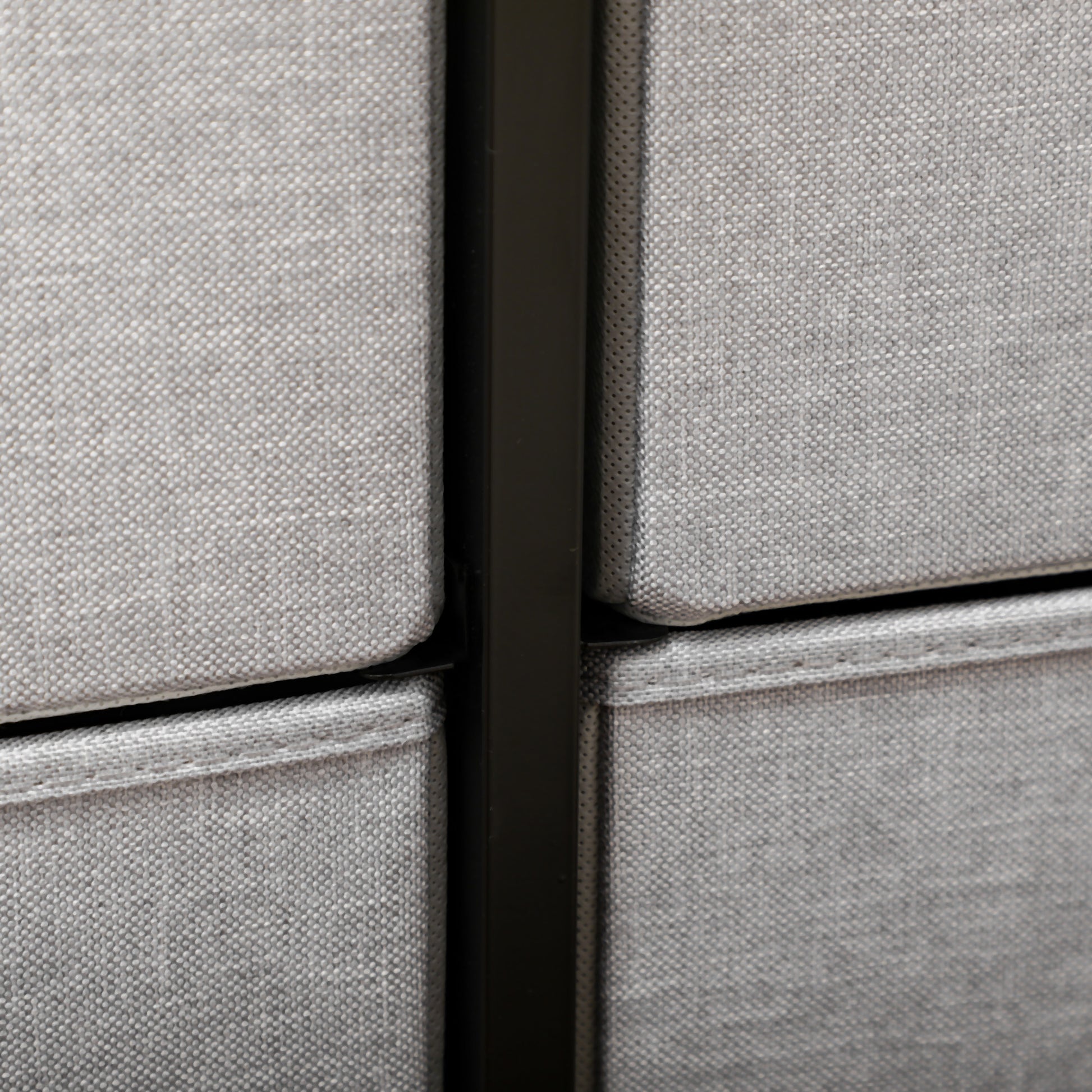 HOMCOM Chest of Drawers, Fabric Storage Drawers, Industrial Bedroom Dresser w/8 Fabric Drawers, Steel Frame, Wooden Top for Nursery, Living Room Grey