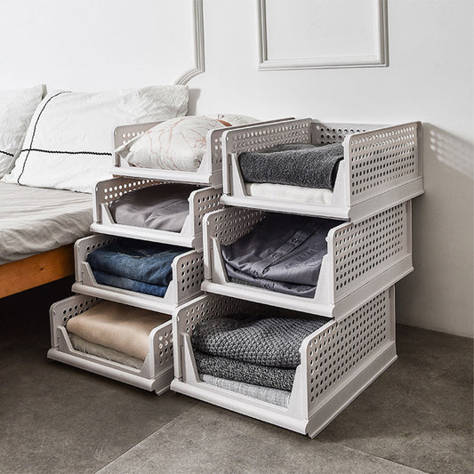 Foldable Stackable Drawer Storage Basket