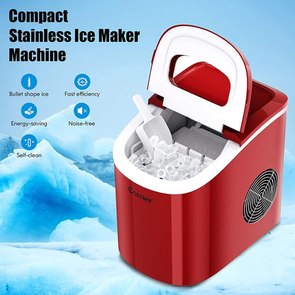 2.2ltr Automatic Electric Ice Cube Maker-Red