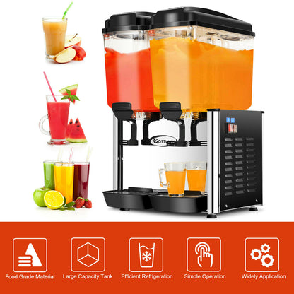 36L Commercial Juice Dispenser with 2 Tanks 